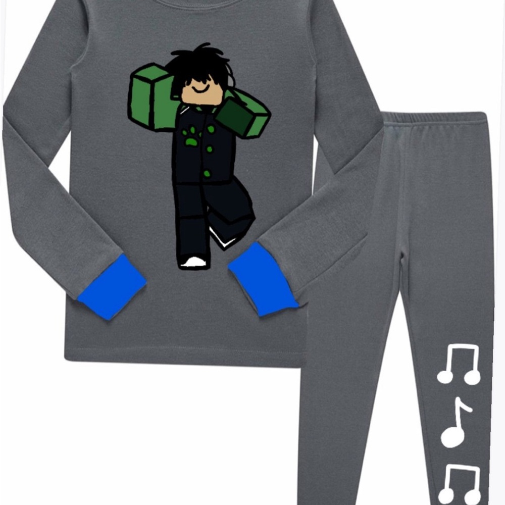 Roblox Boys Pajamas Grey
